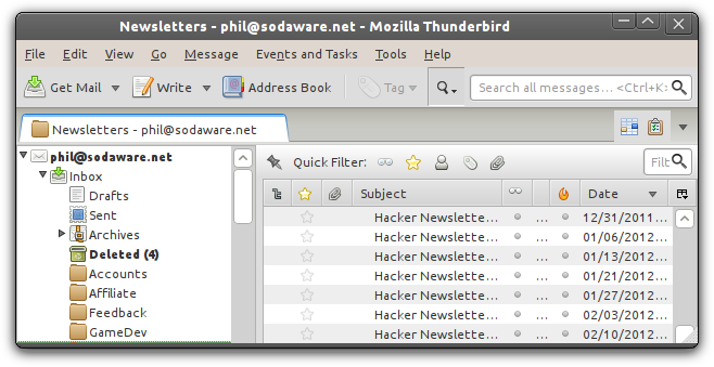 portable apps thunderbird move mail